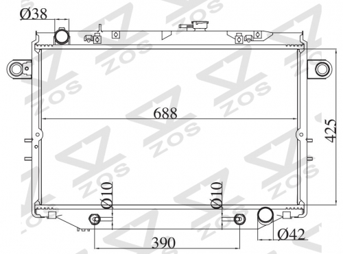 TOYOTA LANDCRUISER 4.2D 2000-2002 AT radiator