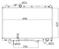 TOYOTA AVENSIS VERSO/IPSUM PICNIC SXM15 1996-2001 AT radiator