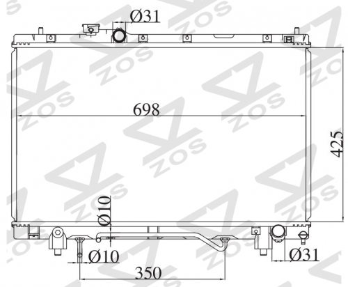 TOYOTA AVENSIS VERSO/IPSUM PICNIC SXM15 1996-2001 AT radiator