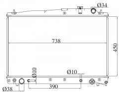 TOYOTA PREVIA V6 1999-2003 AT radiator