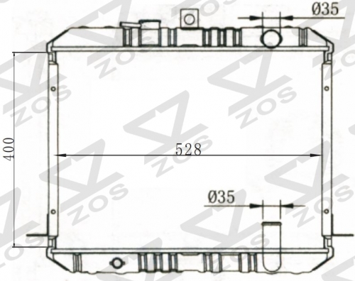 TOYOTA HIACE 2.4D 1986-1989 MT radiator