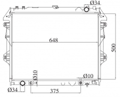TOYOTA HILUX VIGO/INNOVA 2.7 V4 G 2004- AT radiator