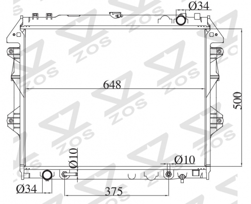 TOYOTA HILUX VIGO/INNOVA 2.7 V4 G 2004- AT radiator