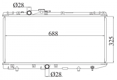 TOYOTA TERCEL1.5//PASEO/COROLLA 2/CORSA/CYNOS 1992-1995 MT radiator