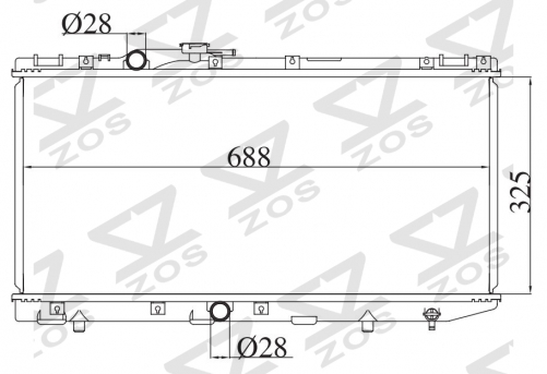 TOYOTA TERCEL1.5//PASEO/COROLLA 2/CORSA/CYNOS 1992-1995 MT radiator