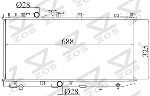 TOYOTA TERCEL1.5//PASEO/COROLLA 2/CORSA/CYNOS 1992-1995 MT radiator