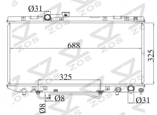 TOYOTA CELICA 2.0 16V 1989-1993 AT radiator