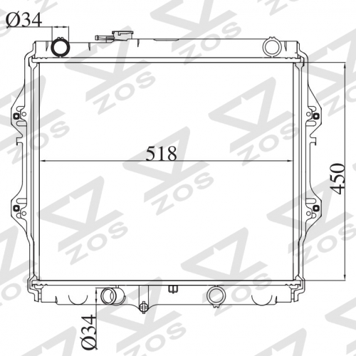 TOYOTA HILUX 4 RUNNER 2.7L PETROL MT radiator