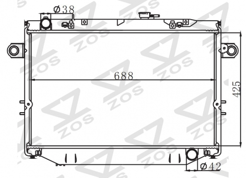 TOYOTA LANDCRUISER 4.2D 2000-2002 MT radiator