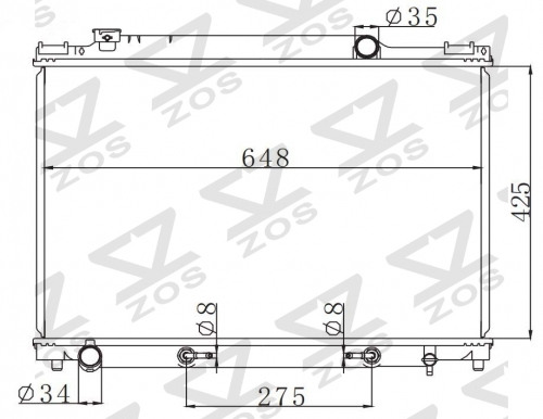 TOYOTA CROWN 2.0L 2001-2003 AT radiator