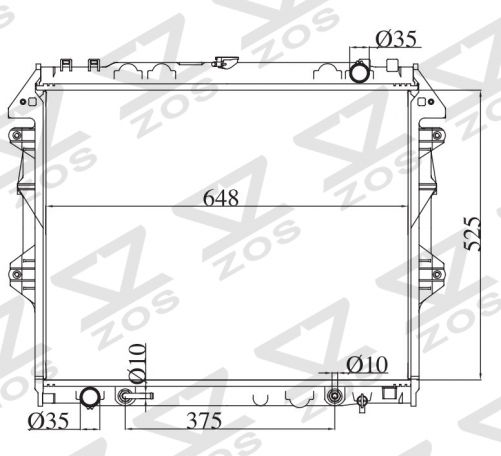 TOYOTA HILUX VIGO /INNOVA 4.0 V6 2004- AT radiator