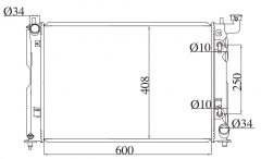 TOYOTA WISH /ALLION 2003-2004 AT radiator
