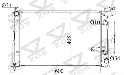 TOYOTA WISH /ALLION 2003-2004 AT radiator