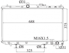 TOYOTA CORONA 1996-1997 AT radiator