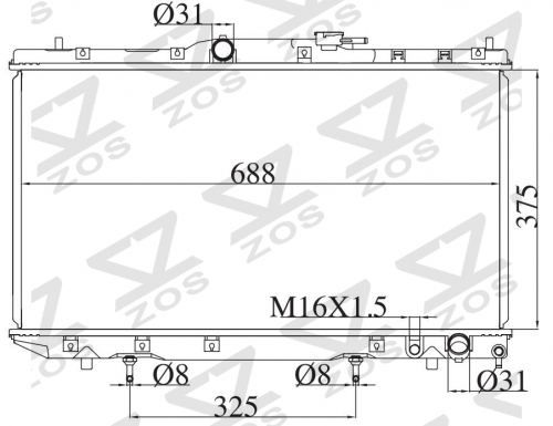 TOYOTA CORONA 1996-1997 AT radiator