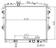 TOYOTA HILUX VIGO /INNOVA 3.0 D 2004- AT radiator