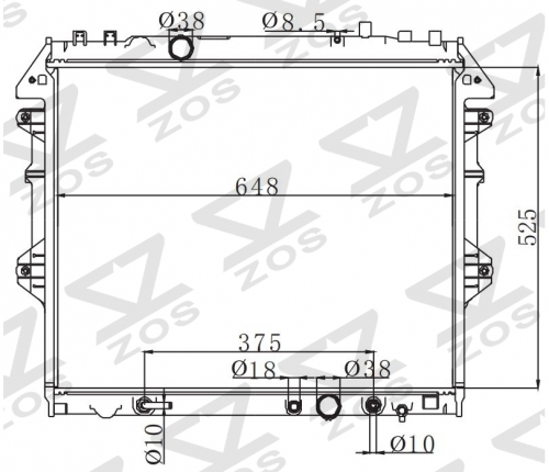 TOYOTA HILUX VIGO /INNOVA 3.0 D 2004- AT radiator