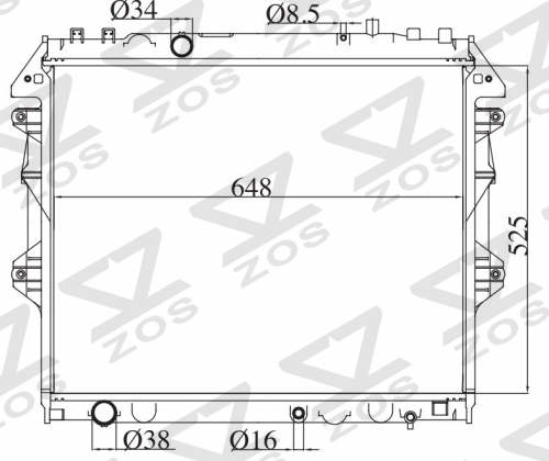 TOYOTA HILUX VIGO/INNOVA 2004 MT radiator