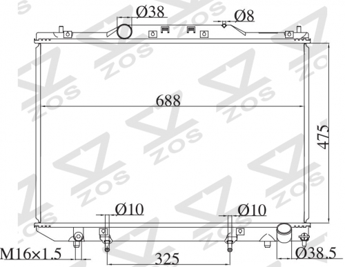 TOYOTA AVENSIS VERSO/IPSVM/GA1A 2.2TD 1997-2001 AT radiator