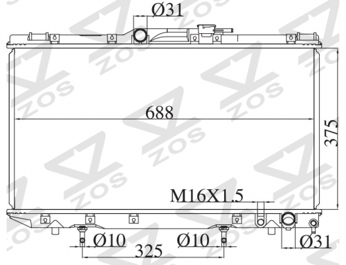 TOYOTA CORONA 2.0D 1994-1996 AT radiator
