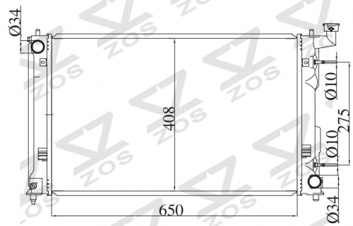 TOYOTA VISTA ARDEO 03 2003-2004 AT radiator