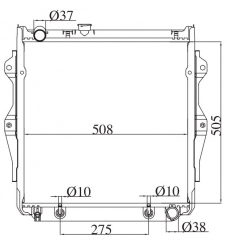 TOYOTA LANDCURISER 1993-1996 AT radiator