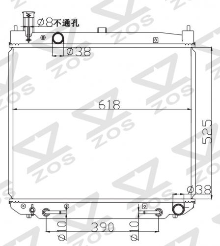 TOYOTA HIACE REGIUS 2.5D 2000-2001 AT radiator