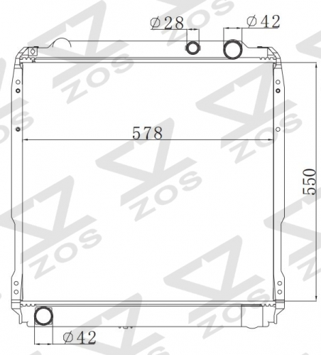 TOYOTA COASTER 3.4D 1997-1999 MT radiator