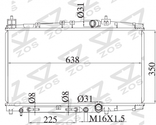 TOYOTA ECHO/PROBOX VAN/SUCCEED 2002-2003 AT radiator