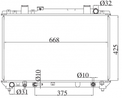 TOYOTA LITEACE NOAH/TOWNACE NOAH 1996-2001 AT radiator