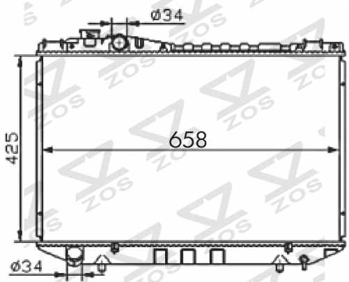 TOYOTA CROWN 1983-1987 MT radiator