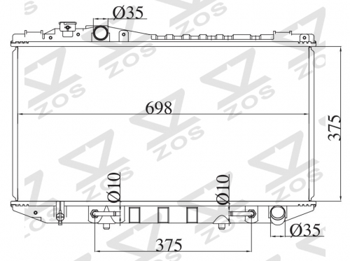 TOYOTA CRESSIDA /CHASER/CRESTA/MARK2 1989-1992 AT radiator