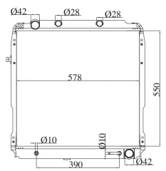 TOYOTA COASTER 1997-1999 AT radiator