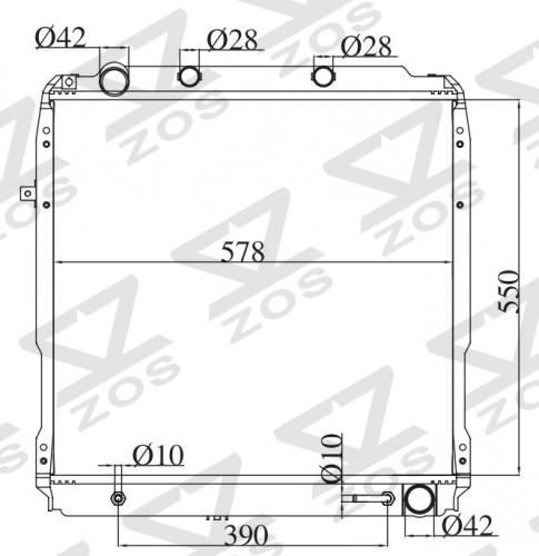 TOYOTA COASTER 1997-1999 AT radiator
