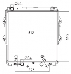 TOYOTA HILUX 2.4D 1997-2001 AT radiator