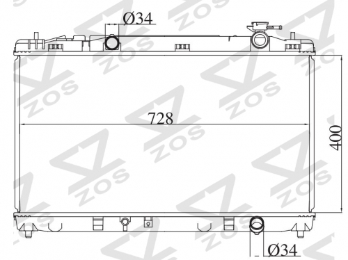 TOYOTA CAMRY L4 2.4 2.5 G 2007-2011 MT radiator