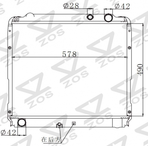 TOYOTA COASTER 4.1L 2002- MT radiator