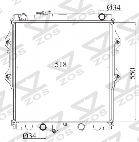 TOYOTA HILUX 3.0 1997- MT radiator
