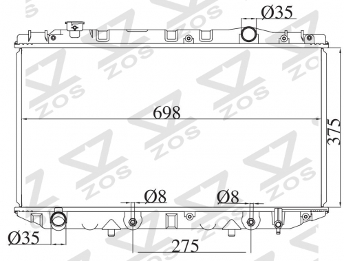 TOYOTA CRESSIDA/MARK 2/CRESTA/CHASER 1989-1992 AT radiator