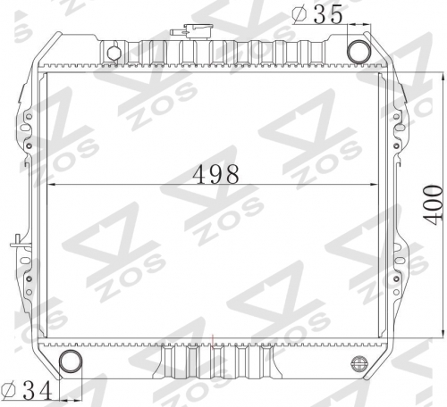 TOYOTA HILUX / 4 RUNNER 1.6 1.8 2.0 2.2G 1984-1990 MT radiator