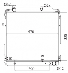 TOYOTA COASTER 4.2D 1997-1999 AT radiator