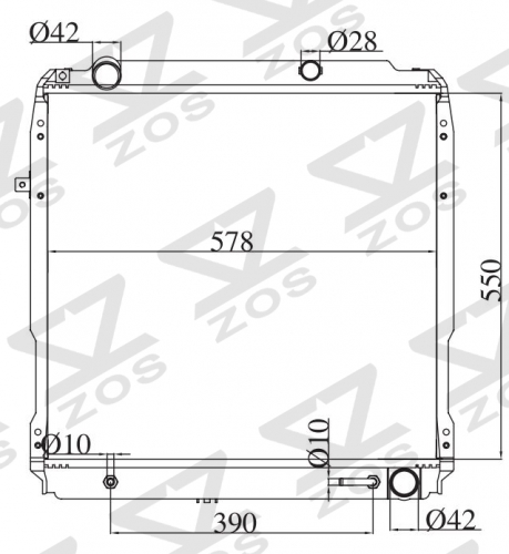 TOYOTA COASTER 4.2D 1997-1999 AT radiator
