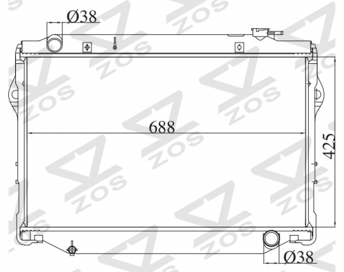 TOYOTA LANDCRUISER 1998 MT radiator