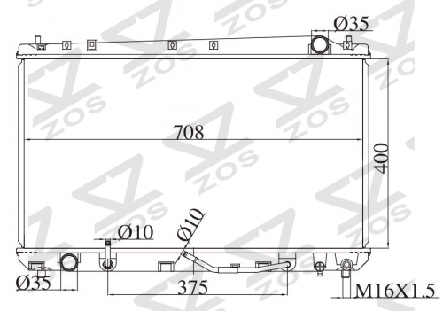 TOYOTA AVALON 3.0V6 2000-2004 AT radiator