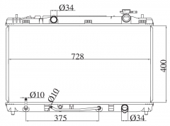 TOYOTA CAMRY L4 2.4 2.5 G 2007-2011 AT radiator