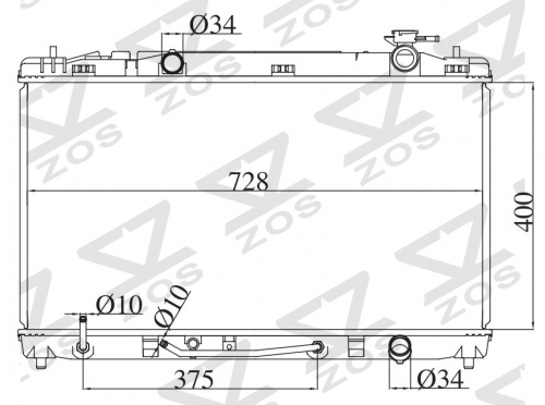 TOYOTA CAMRY L4 2.4 2.5 G 2007-2011 AT radiator