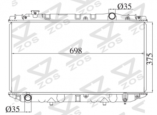 TOYOTA CRESSIDA/MARK 2/CRESTA/CHASER 1989-1992 MT radiator