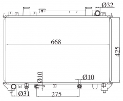 TOYOTA LITEACE NOAH/TOWNACE NOAH 1996-2001 AT radiator