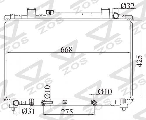 TOYOTA LITEACE NOAH/TOWNACE NOAH 1996-2001 AT radiator