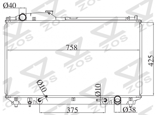 TOYOTA LEXUS LS430 4.3 V8/CELSIOR 2001-2003 AT radiator